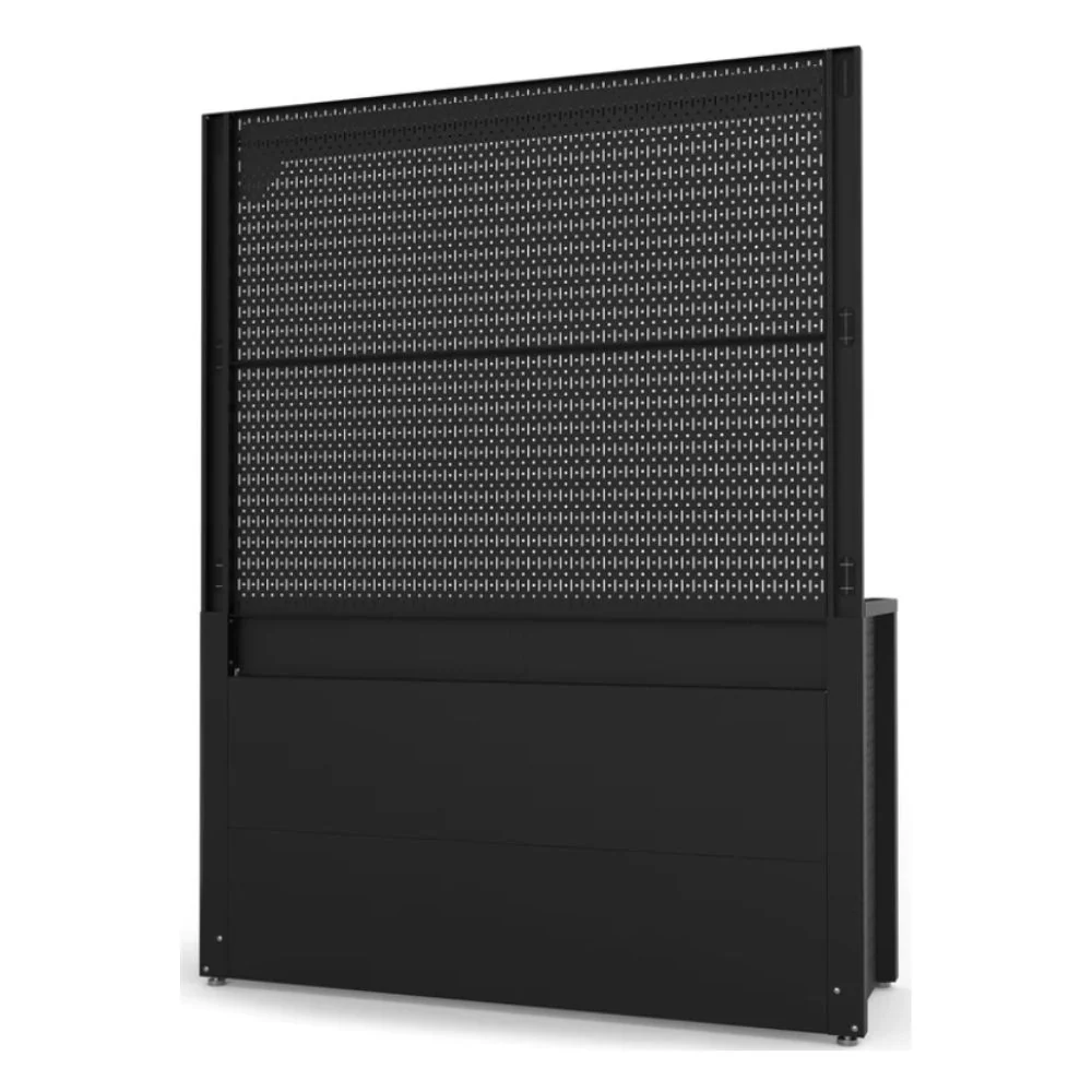 NewAge Products Pro Series 62" Workstation - Black Frame/Gray Door with 30-pc. Accessory Kit - Image 5