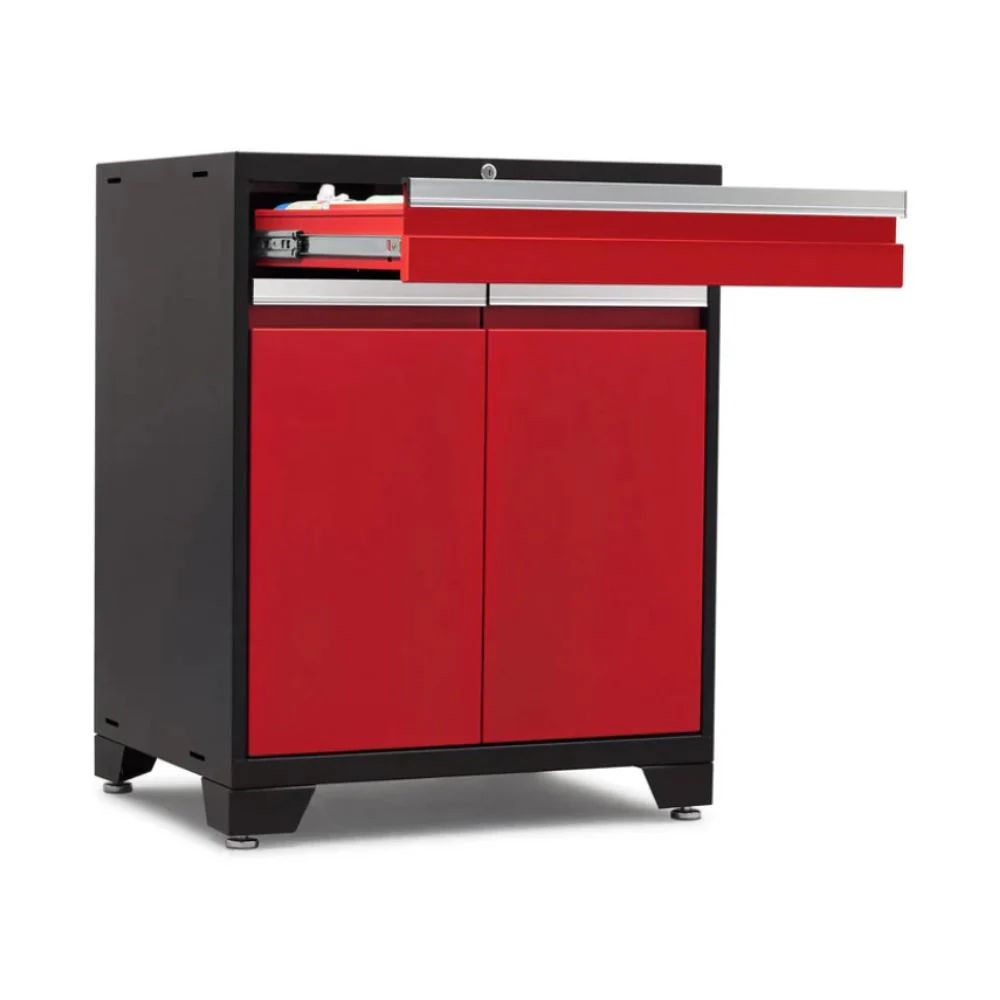 NewAge Products Pro Series Multi-Functional Cabinet - Black Frame with Red Door | NEW-52203 - Image 3