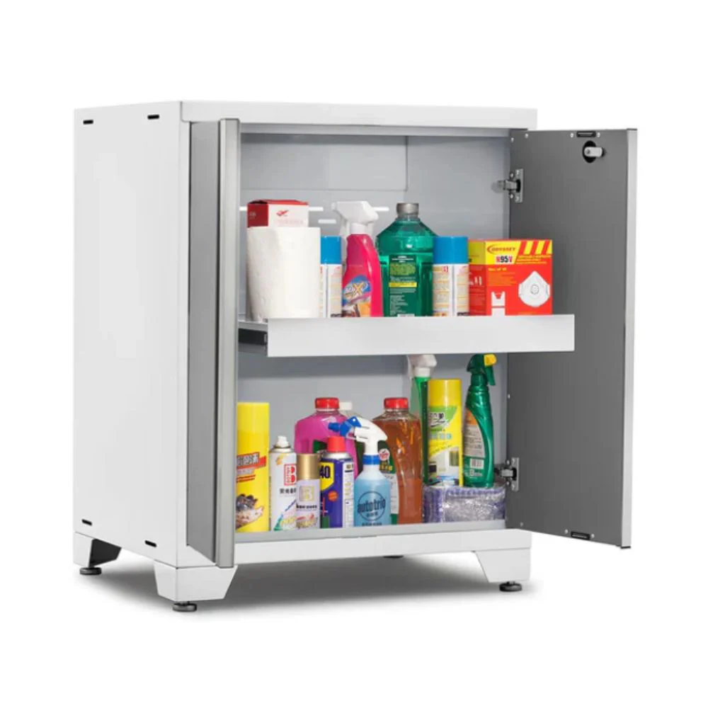 NewAge Products Pro Series 2-Door Base Cabinet - White Frame with Platinum Door | NEW-52402 - Image 3
