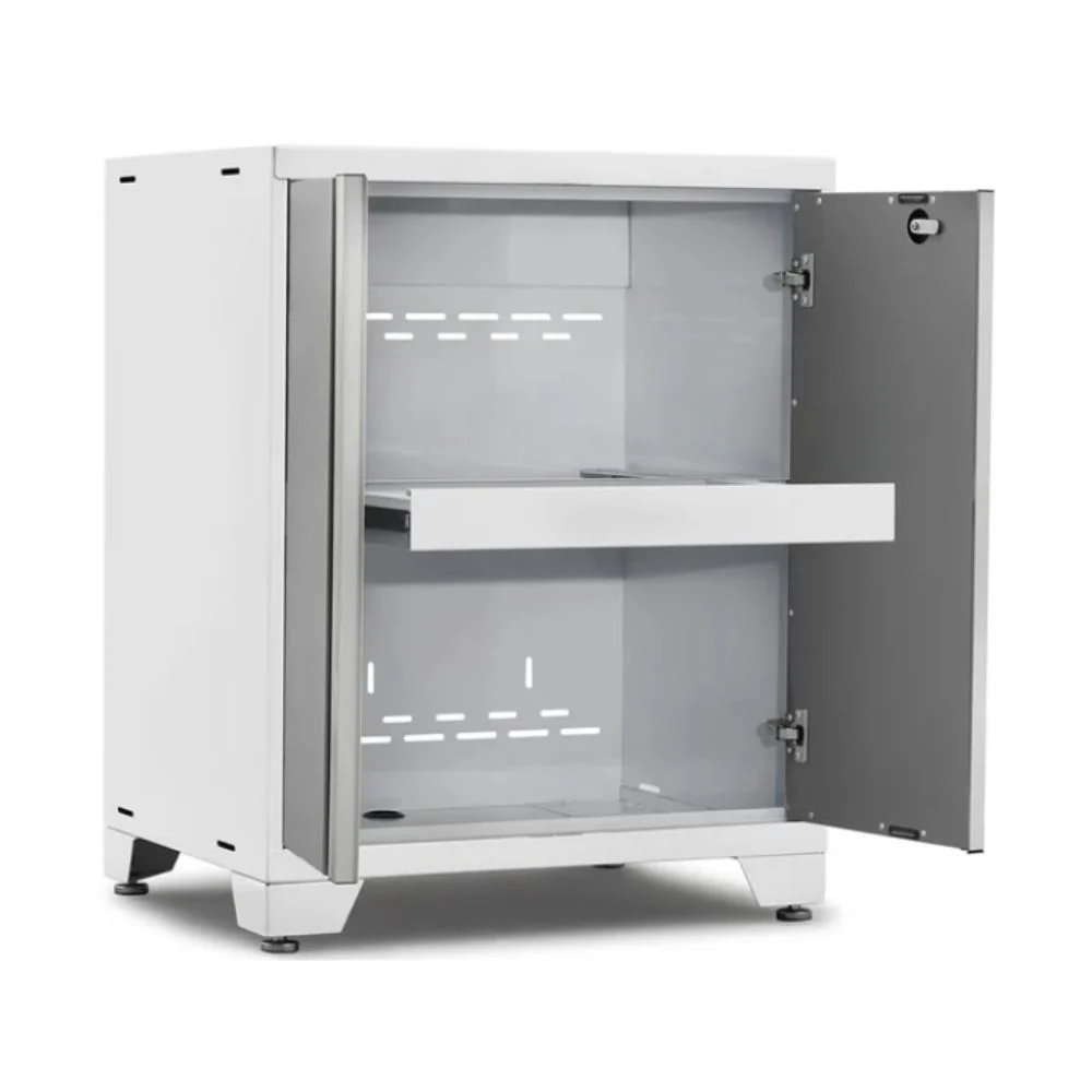 NewAge Products Pro Series 2-Door Base Cabinet - White Frame with Platinum Door | NEW-52402 - Image 4
