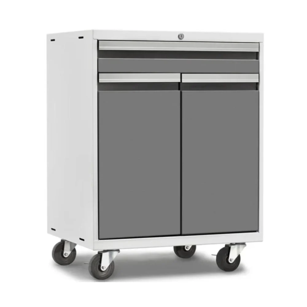 NewAge Products Pro Series Multi-Functional Cabinet - White Frame with Platinum Door | NEW-52403 - Image 3