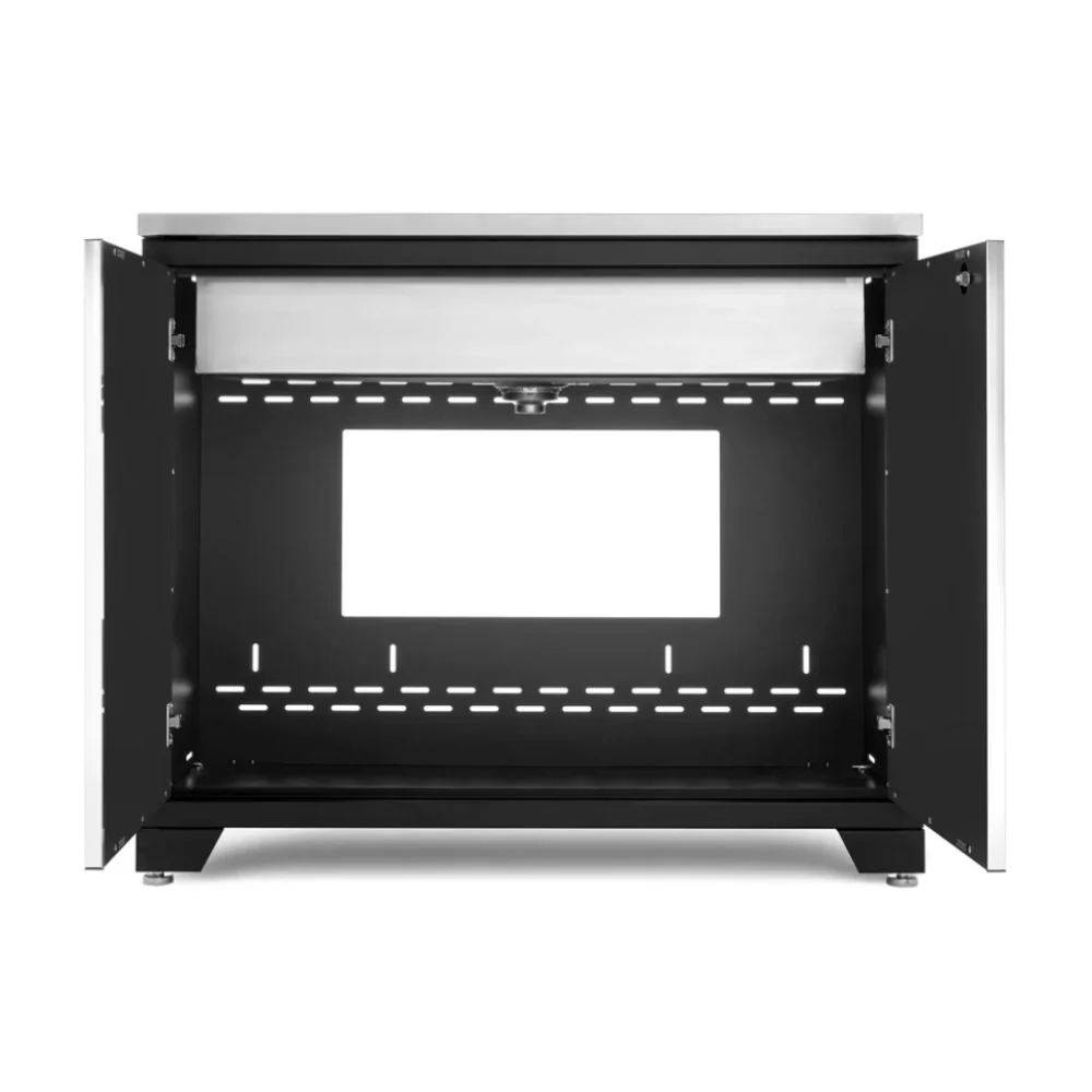 NewAge Products Pro Series 42" Sink Cabinet without Faucet - Black Frame/Gray Door | NEW-52638 - Image 3