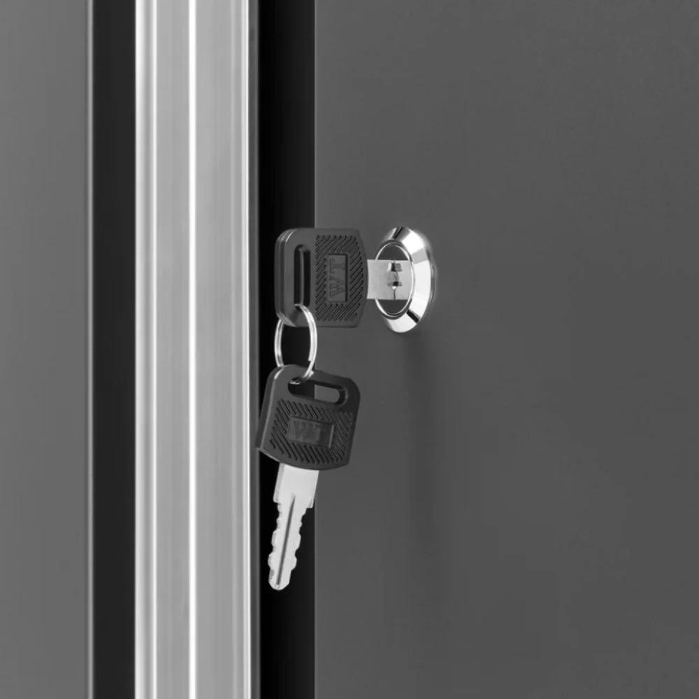 NewAge Products Pro Series 42" Multi-Use Locker - Black Frame with Gray Door | NEW-52643 - Image 9