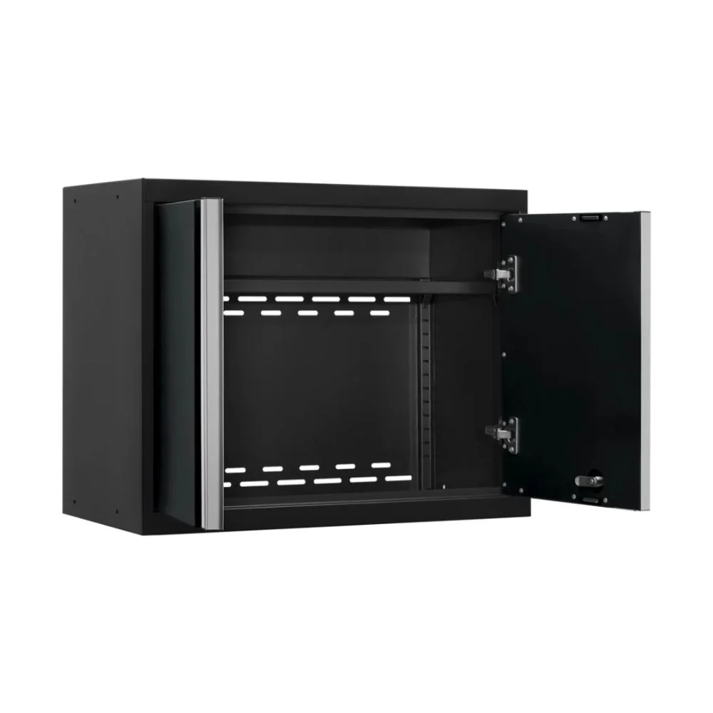 NewAge Products Pro Series Wall Cabinet - Black Frame with Black Door | NEW-52800 - Image 5