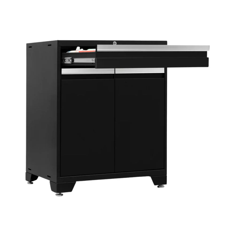 NewAge Products Pro Series Multi-Functional Cabinet - Black Frame with Black Door | NEW-52803 - Image 2