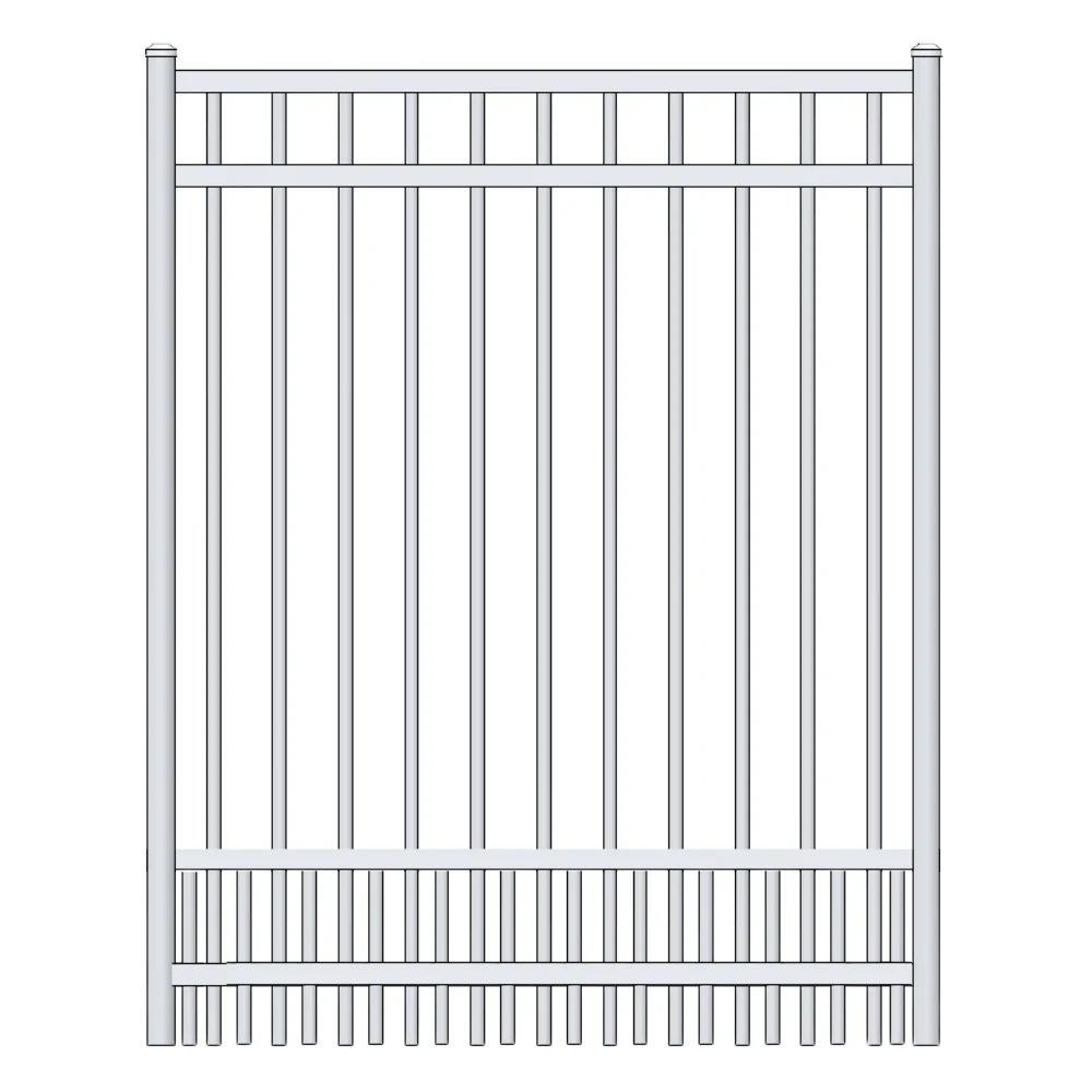 Parkway Walk Gate 4’ H x 6’ W Aluminum Long Islander Style - iDeal (White) - Image 2