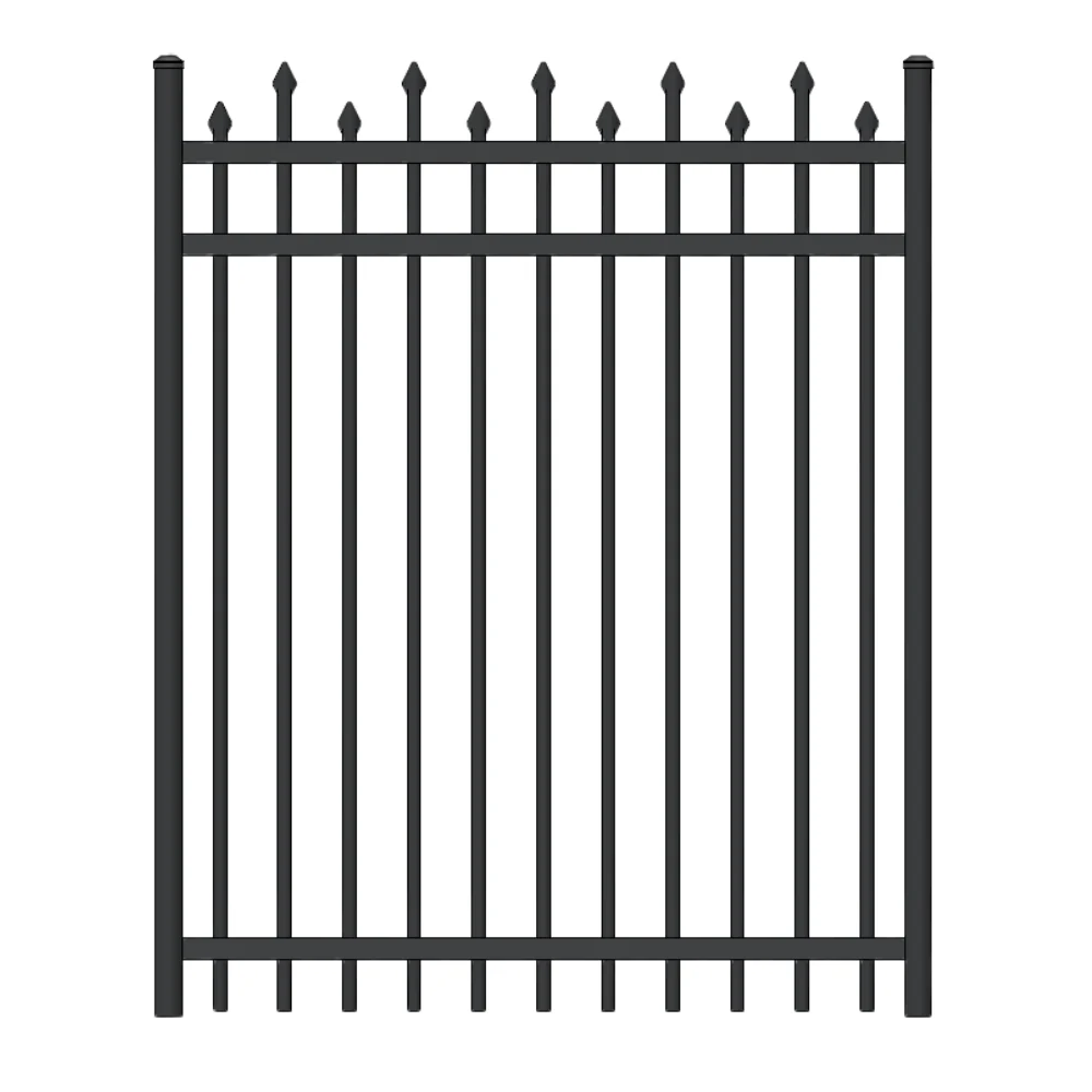 Parkway Walk Gate 5’ H x 4’ W Aluminum California Style - iDeal (Black)