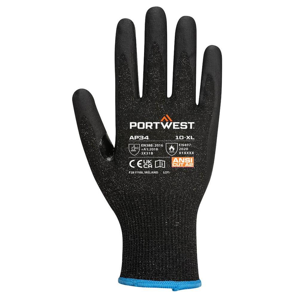 Portwest AP34 - LR15 Nitrile Foam Touchscreen Glove PK12 - Image 2