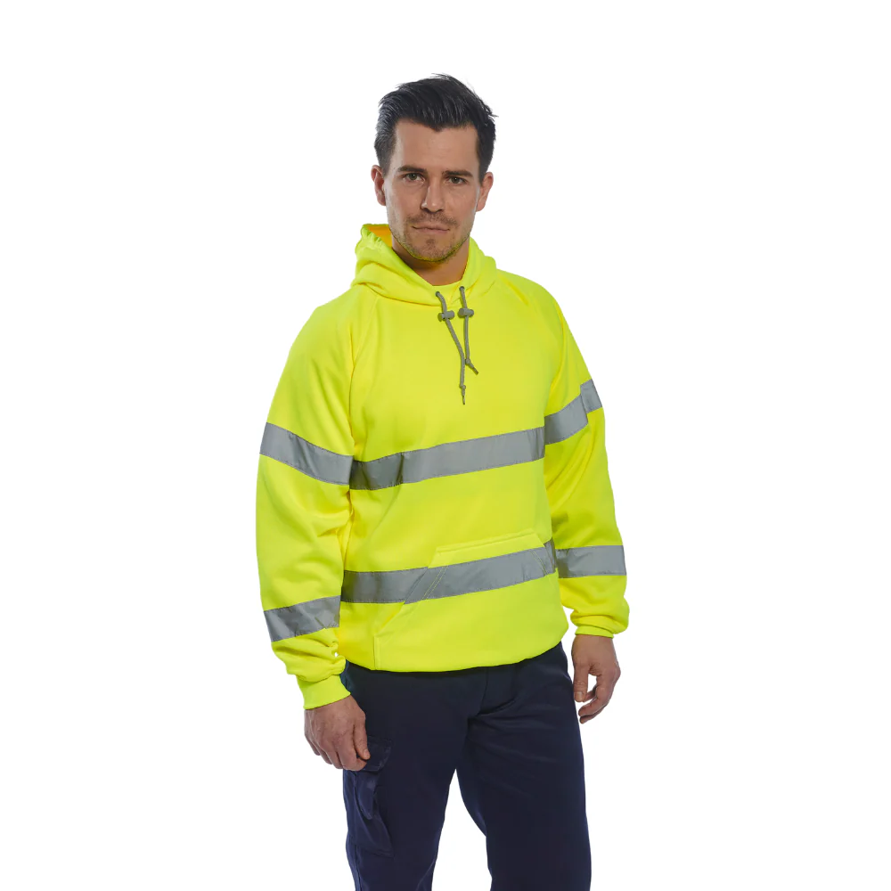 Portwest B304 - Hi-Vis Hooded Sweatshirt (Yellow) - Image 3