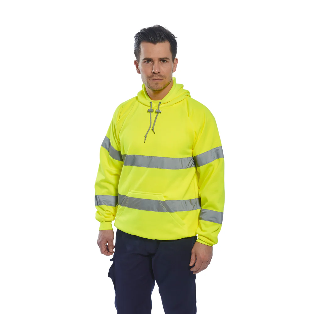 Portwest B304 - Hi-Vis Hooded Sweatshirt (Yellow) - Image 4
