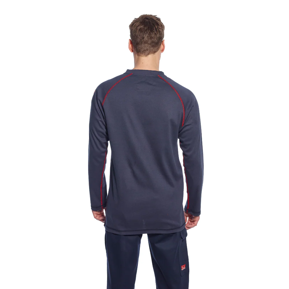 Portwest FR01 - Bizflame FR Crew Neck (Navy Blue) - Image 4