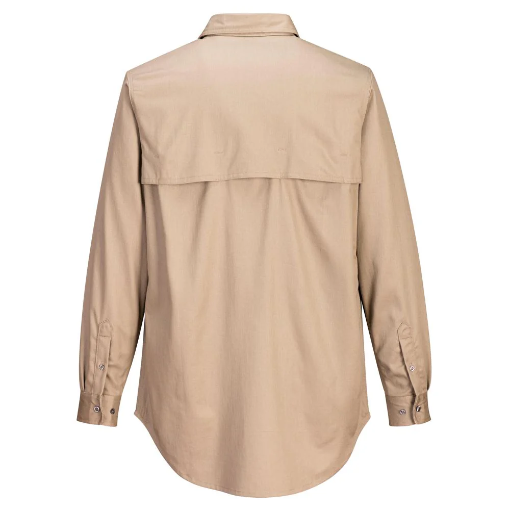 Portwest FR705 - Vented FR Shirt (Khaki) - Image 2