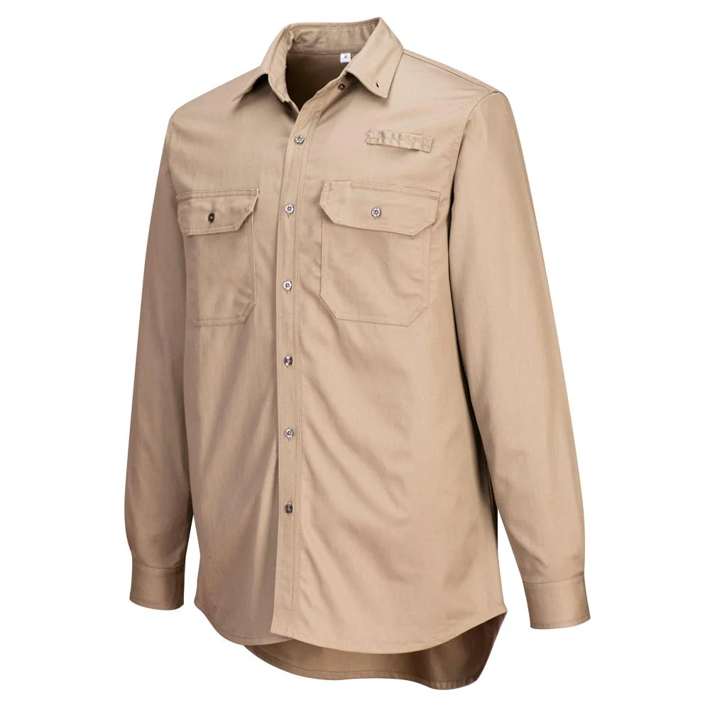 Portwest FR705 - Vented FR Shirt (Khaki) - Image 3