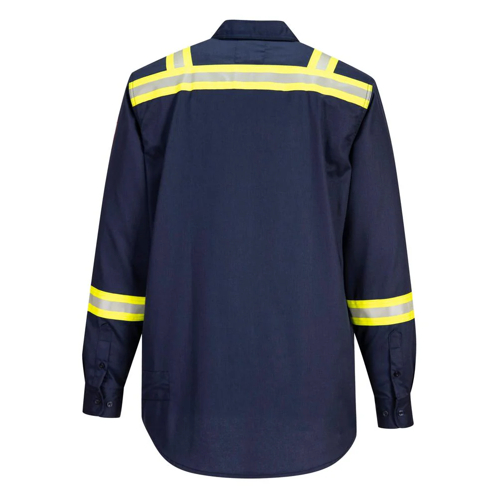 Portwest FR706 - Bizflame 88/12 FR Taped Shirt (Navy) - Image 3
