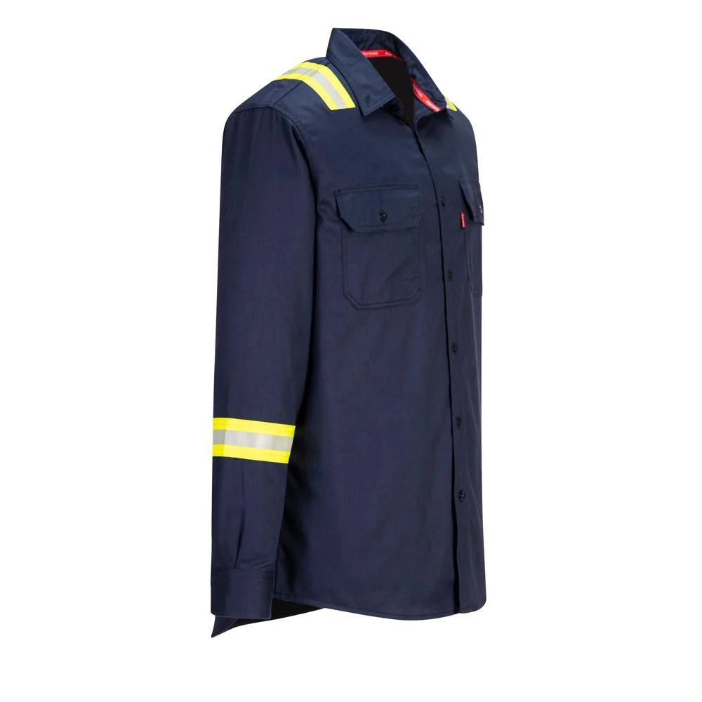 Portwest FR706 - Bizflame 88/12 FR Taped Shirt (Navy) - Image 4