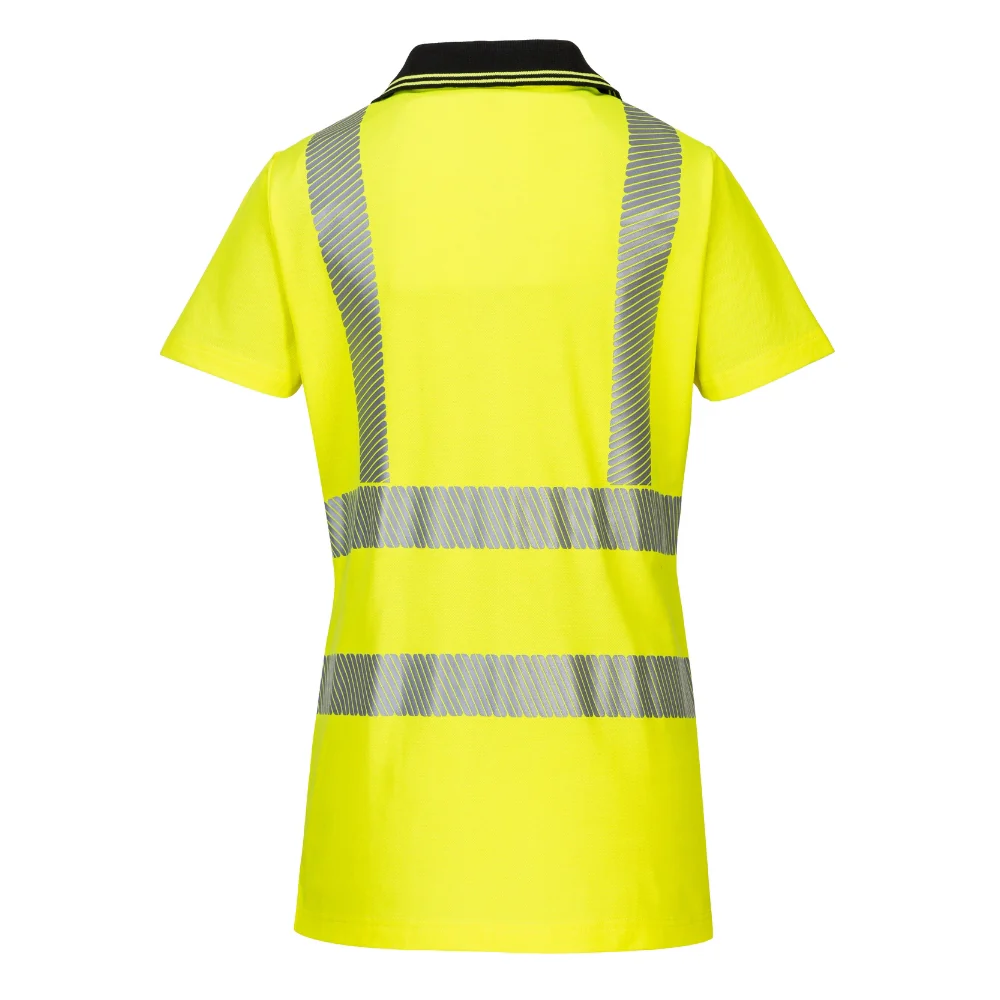 Portwest LW72 - Women's Pro Polo Shirt (Yellow/Black) - Image 2