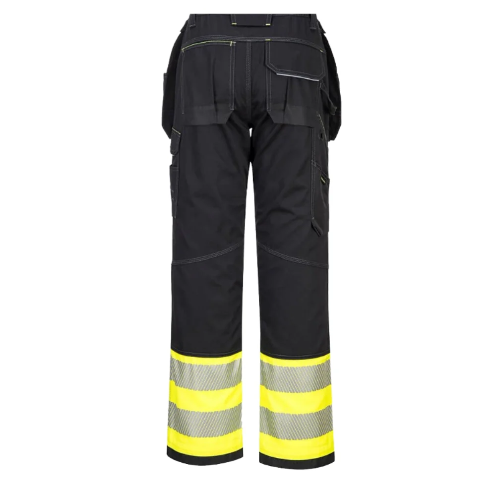 Portwest PW307 - PW3 Hi-Vis Removable Holster Pants (Yellow/Black) - Image 2