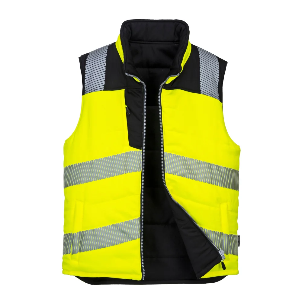 Portwest PW374 - PW3 Hi-Vis Reversible Vest (Yellow/Black) - Image 2