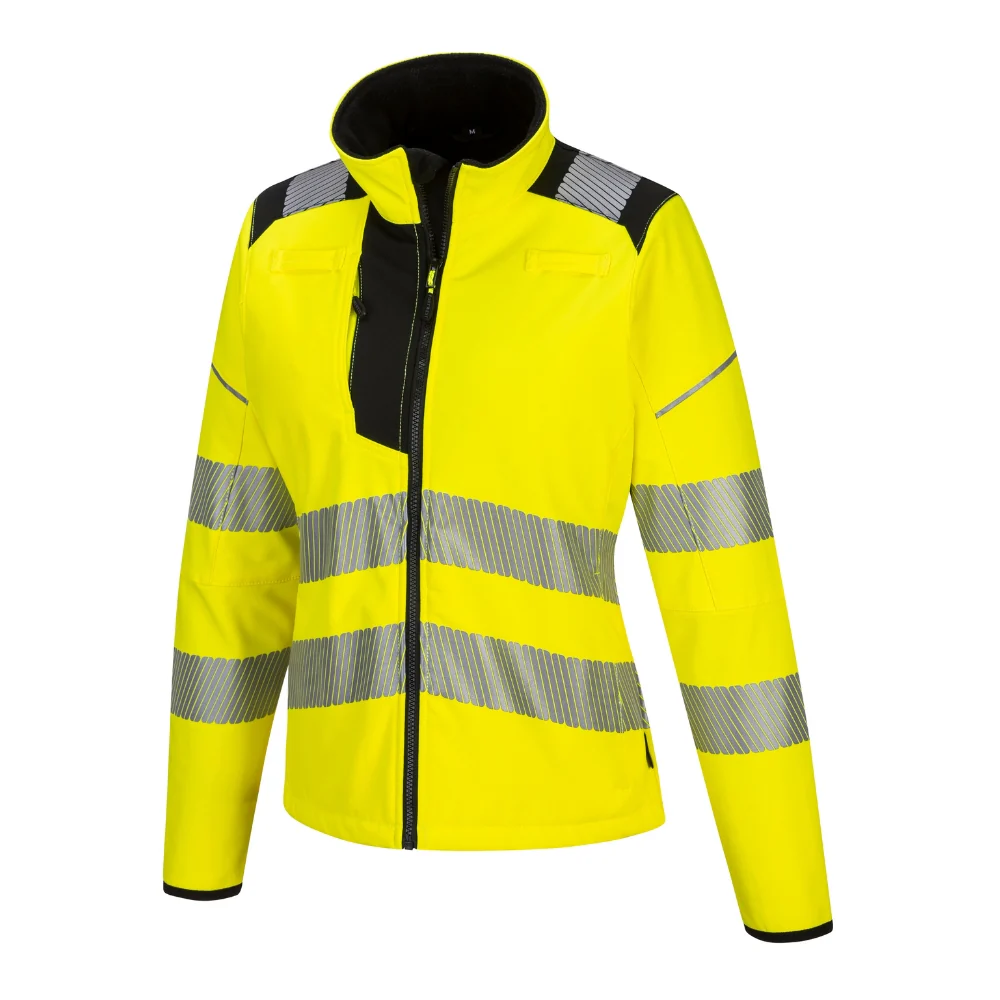Portwest PW381 - PW3 Hi-Vis Women's Softshell (Yellow/Black) - Image 2