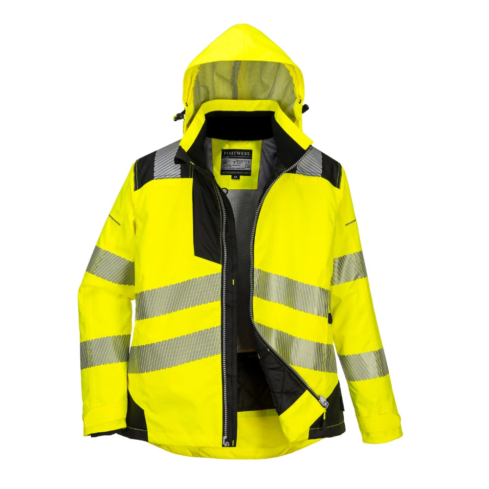 Portwest PW382 - PW3 Hi-Vis Women's Winter Jacket (Yellow/Black) - Image 2