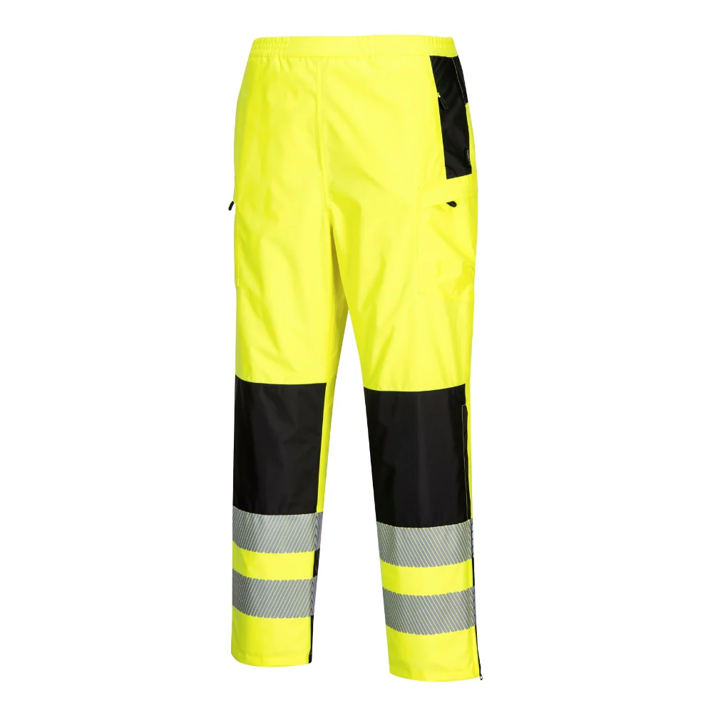 Portwest PW386 - PW3 Hi-Vis Women's Rain Pants (Yellow/Black) - Image 2