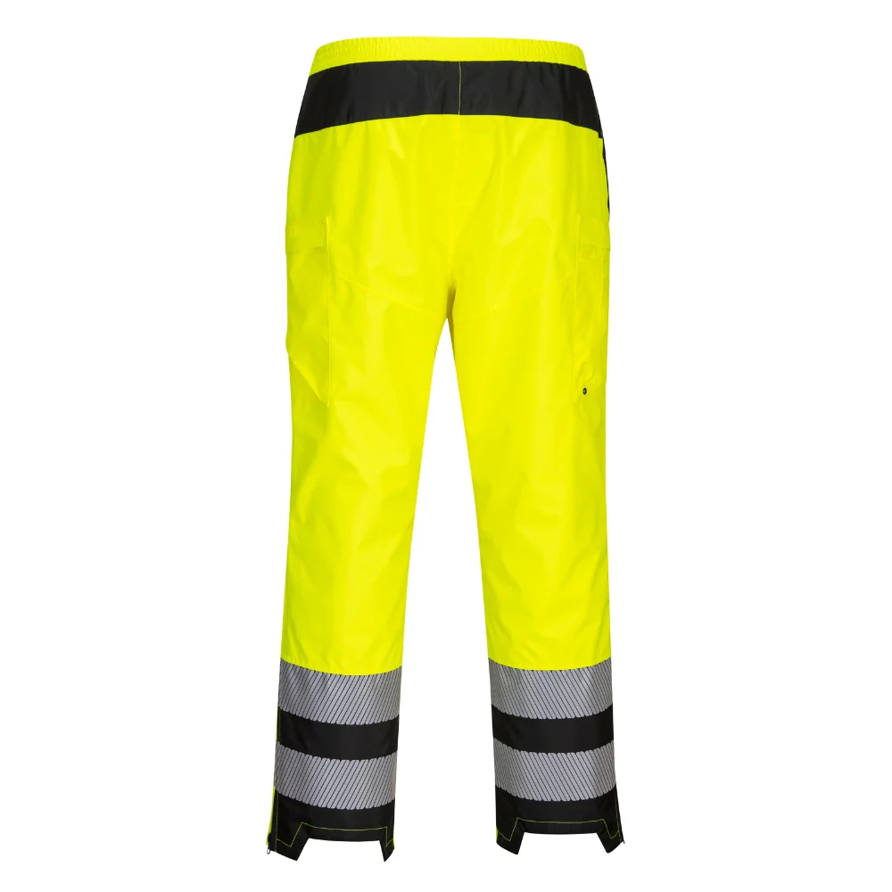 Portwest PW386 - PW3 Hi-Vis Women's Rain Pants (Yellow/Black) - Image 3