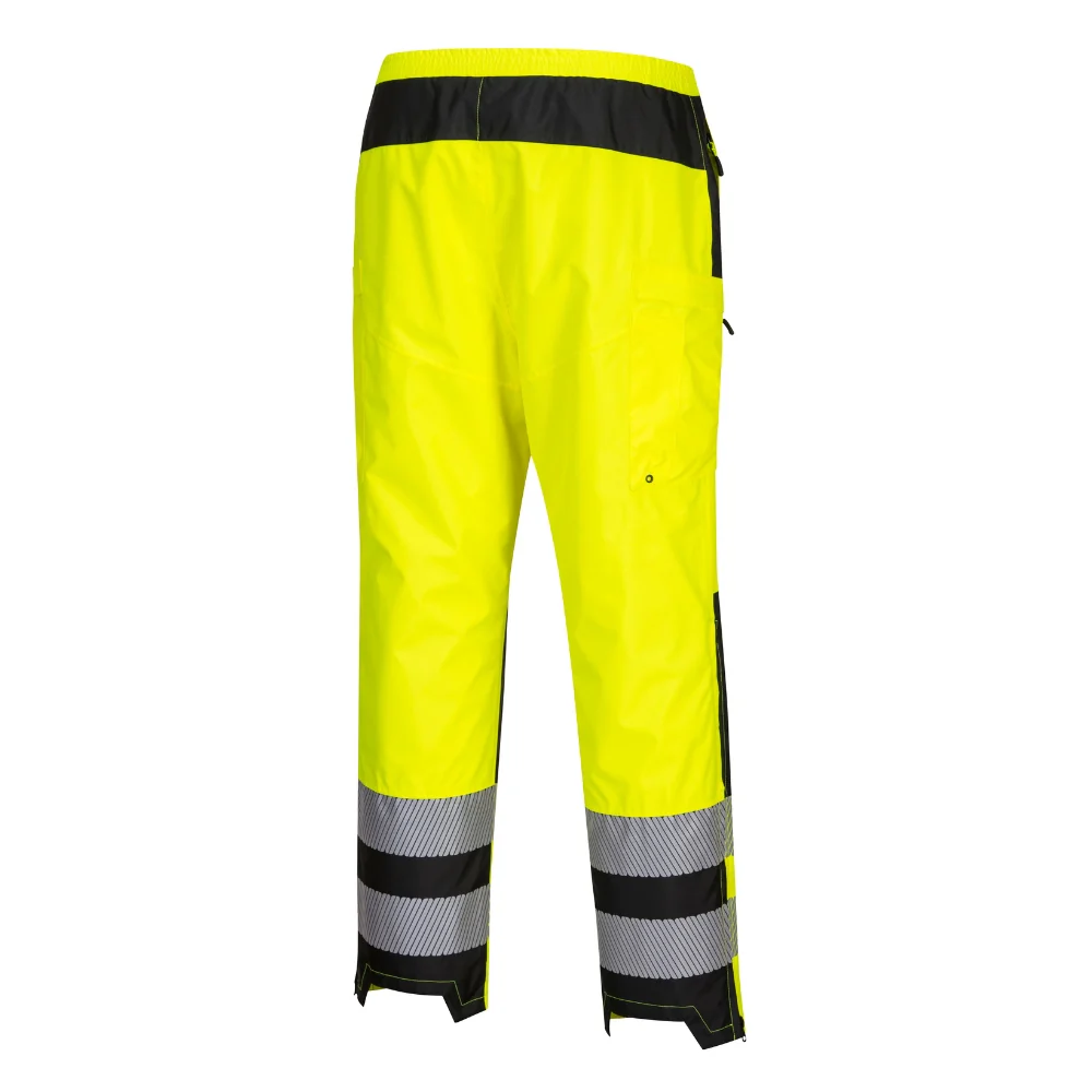 Portwest PW386 - PW3 Hi-Vis Women's Rain Pants (Yellow/Black) - Image 4