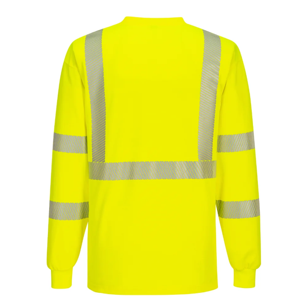 Portwest S195 - Segmented Tape Long Sleeve T-shirt (Yellow) - Image 3