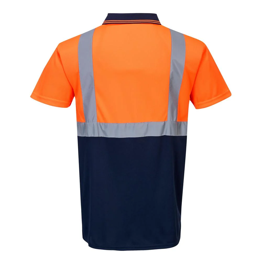 Portwest S479 - Two-Tone Polo Shirt (Orange/Navy) - Image 2