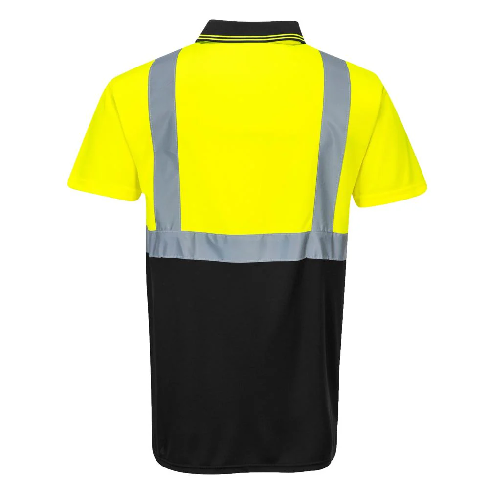 Portwest S479 - Two-Tone Polo Shirt (Yellow/Black) - Image 2