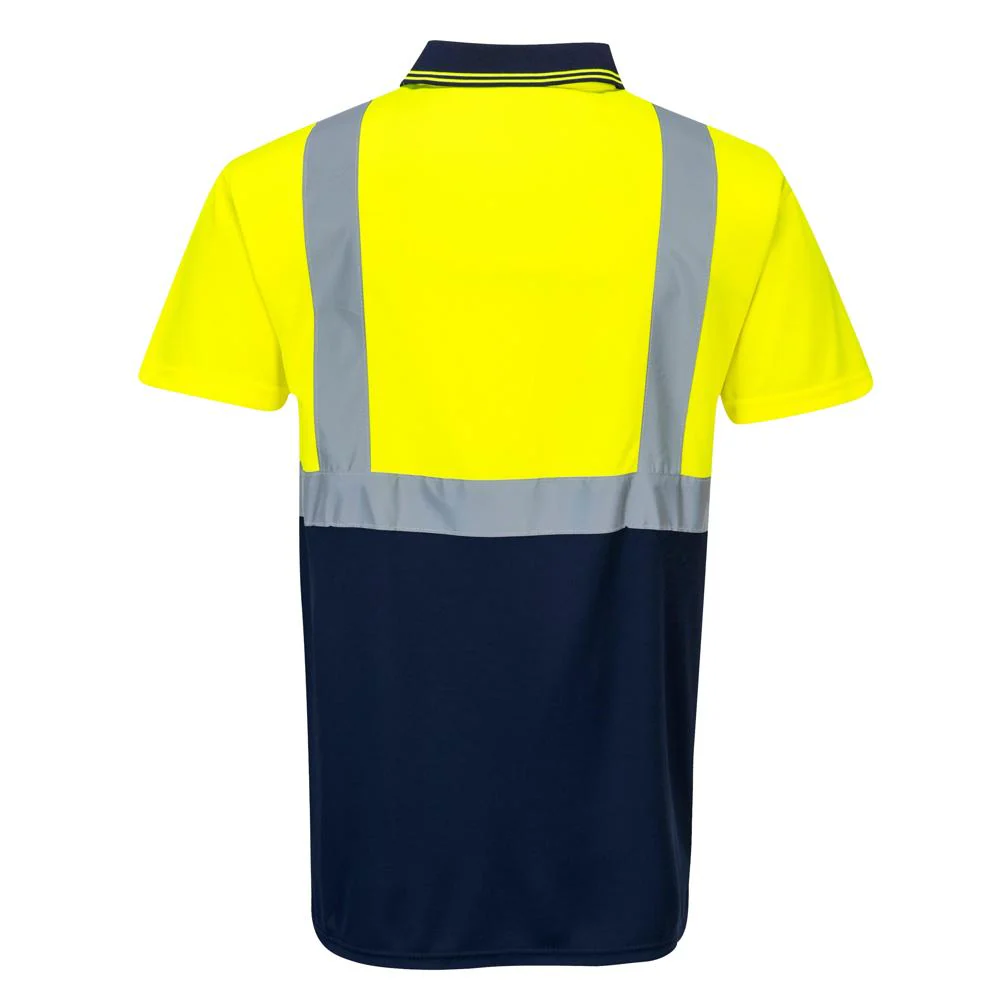 Portwest S479 - Two-Tone Polo Shirt (Yellow/Navy) - Image 2