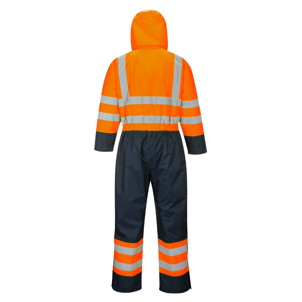 Portwest S485 - Hi-Vis Contrast Coverall (Orange/Navy) - Image 2
