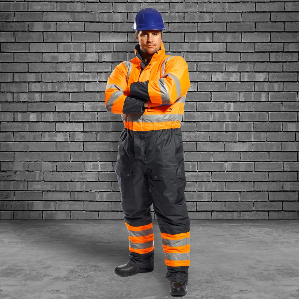 Portwest S485 - Hi-Vis Contrast Coverall (Orange/Navy) - Image 3