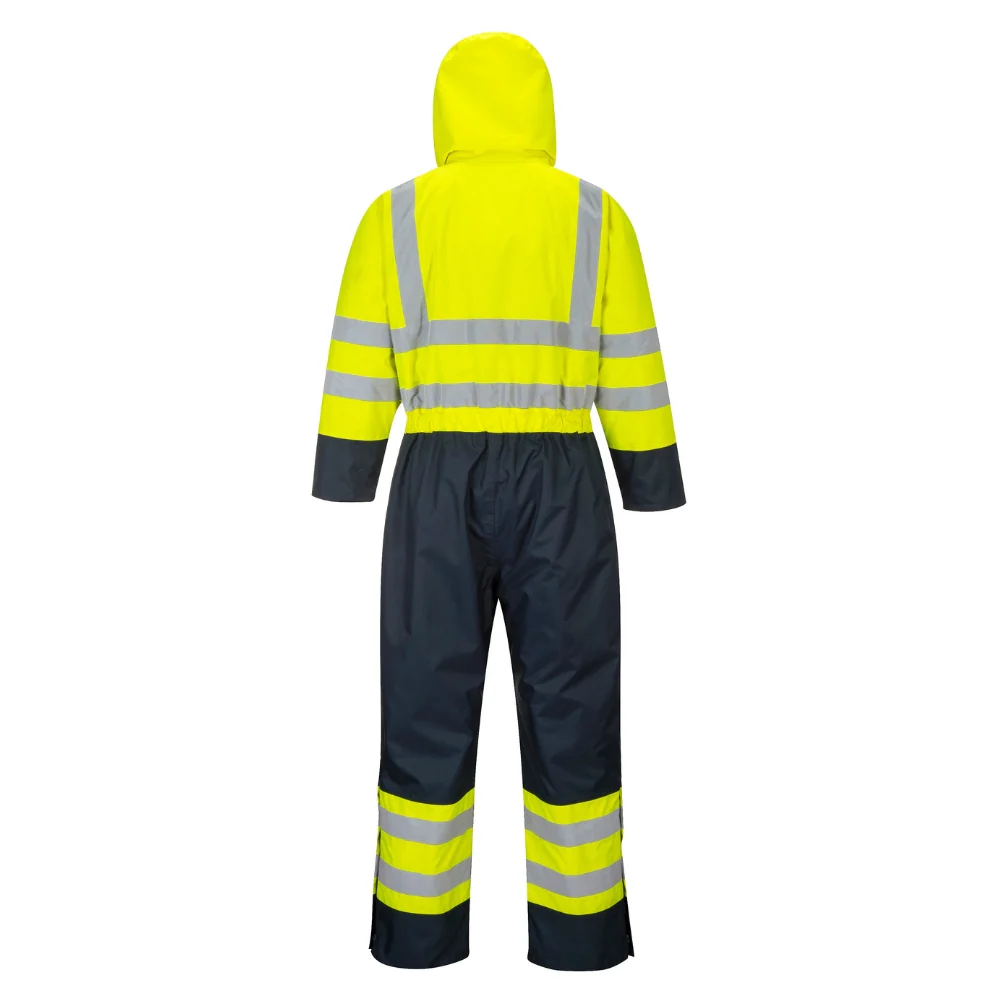 Portwest S485 - Hi-Vis Contrast Coverall (Yellow/Navy) - Image 2