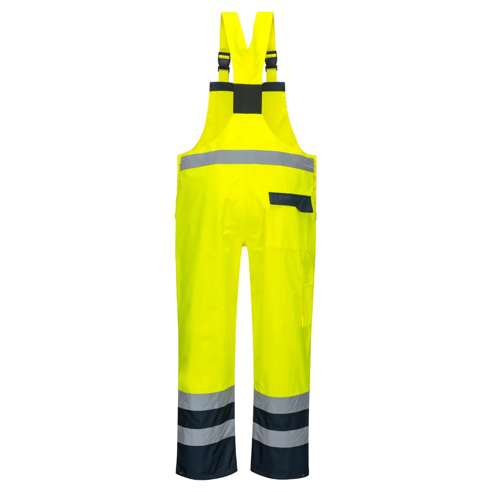 Portwest S488 - Contrast Bib and Brace - Unlined (Yellow/Navy) - Image 3