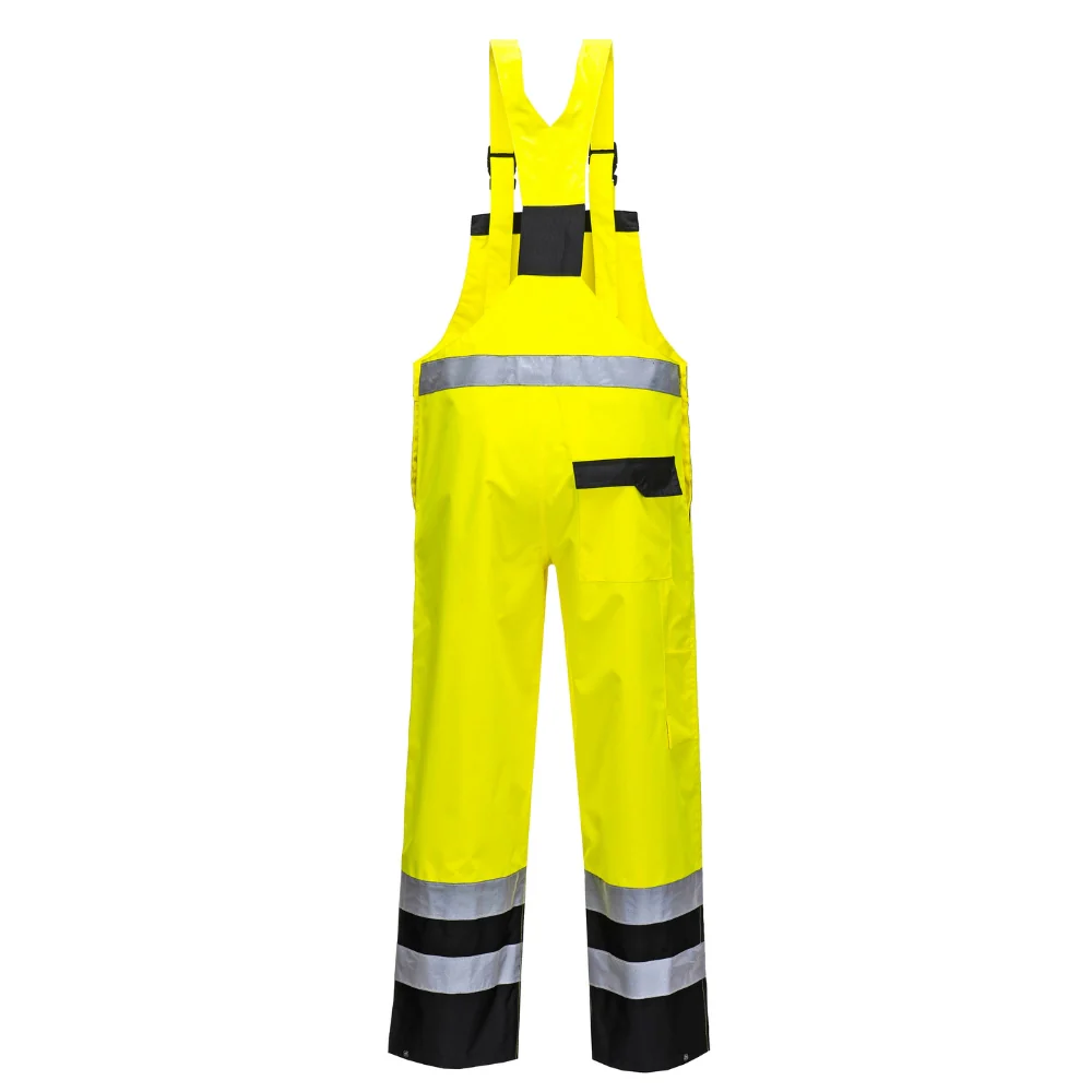 Portwest S489 - Contrast Bib and Brace - Lined (Yellow/Black) - Image 3