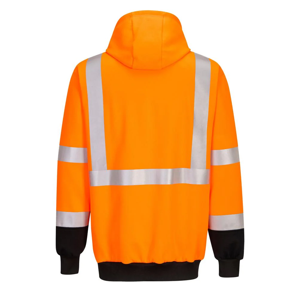 Portwest UB324 - Two-Tone Hooded Sweatshirt (Orange/Black) - Image 3