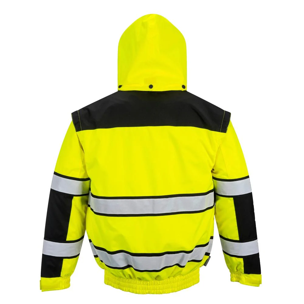Portwest UC466 - Hi-Vis Classic Bomber Jacket (Yellow/Black) - Image 3