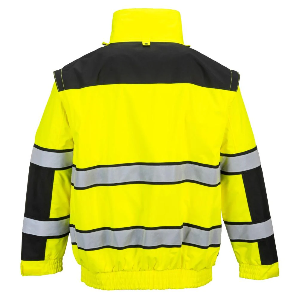 Portwest UC466 - Hi-Vis Classic Bomber Jacket (Yellow/Black) - Image 4
