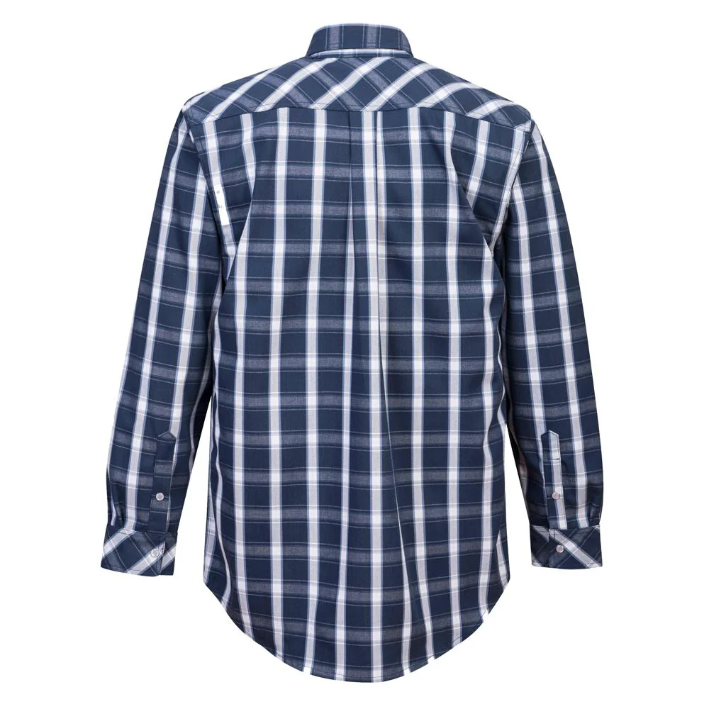 Portwest UFR97 - Bizflame 88/12 FR Plaid Shirt (Navy) - Image 2