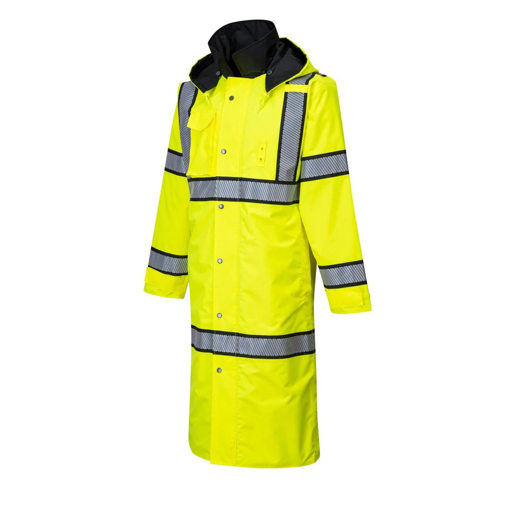 Portwest UH447 - Hi-Vis Reversible Rain Coat 48" - Image 2