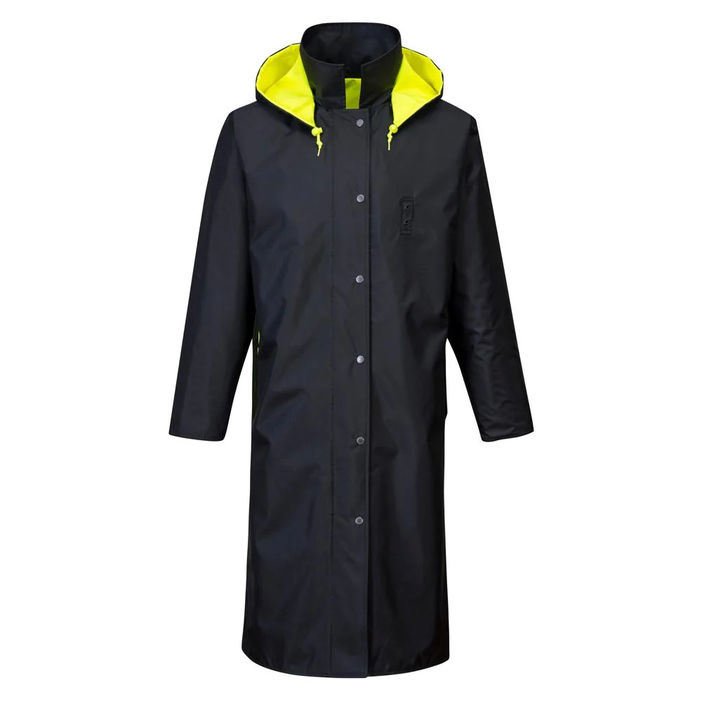 Portwest UH447 - Hi-Vis Reversible Rain Coat 48" - Image 3