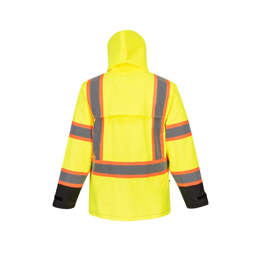 Portwest US361 - Hi-Vis Contrast Tape Rain Jacket - Image 2