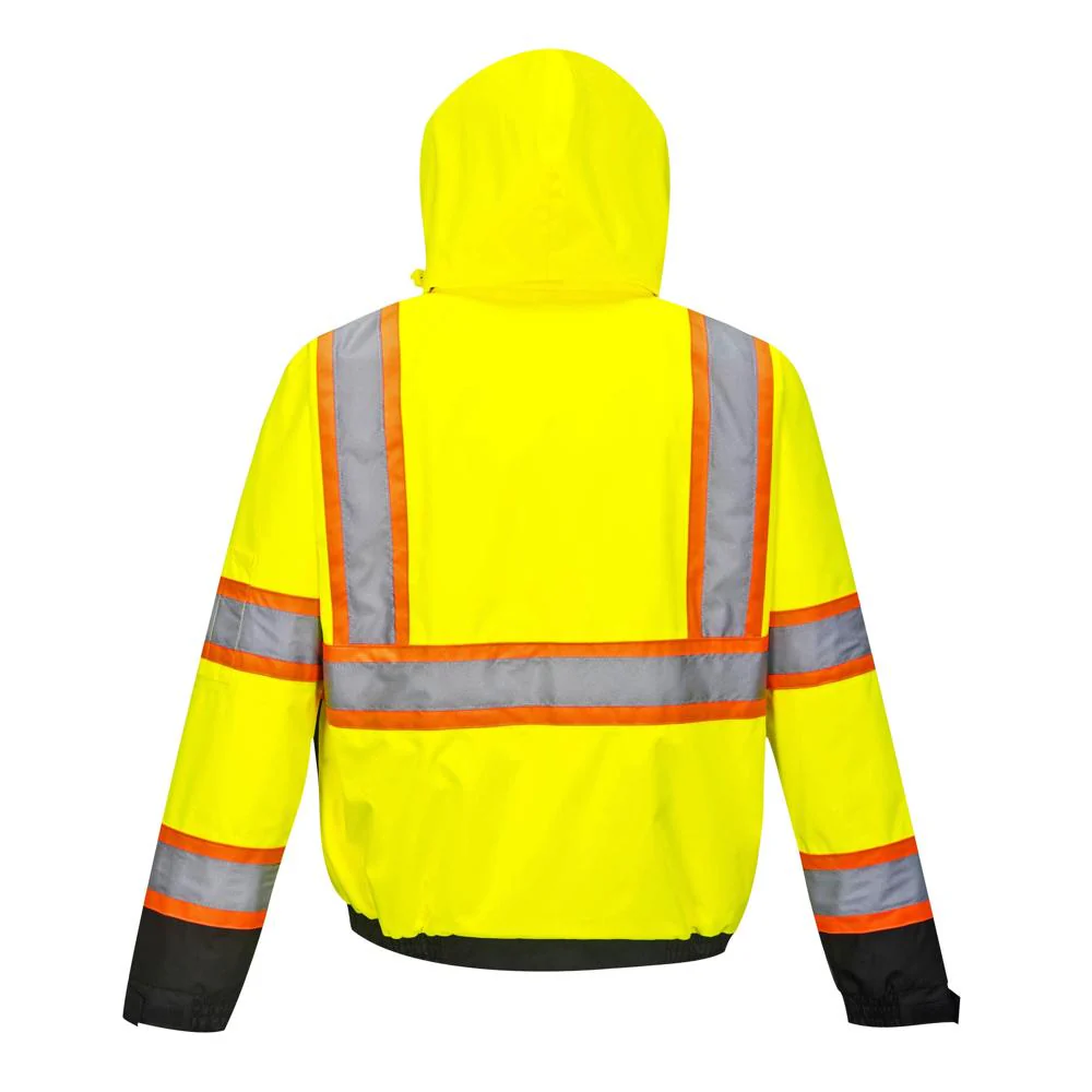 Portwest US367 - Hi-Vis 2-in-1 Contrast Tape Bomber Jacket - Image 4