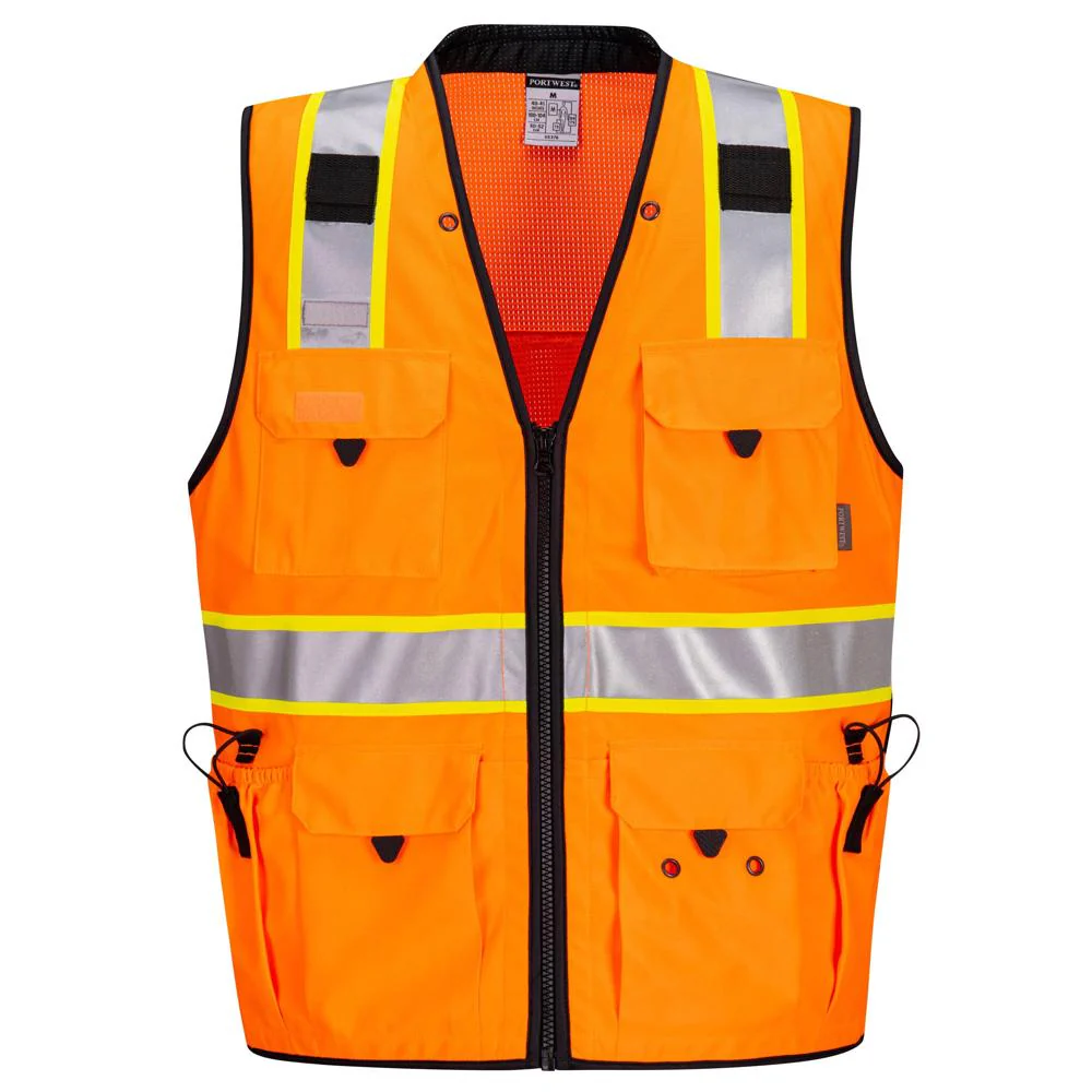 Portwest US376 - Expert Pro Surveyor Vest (Orange/Black)