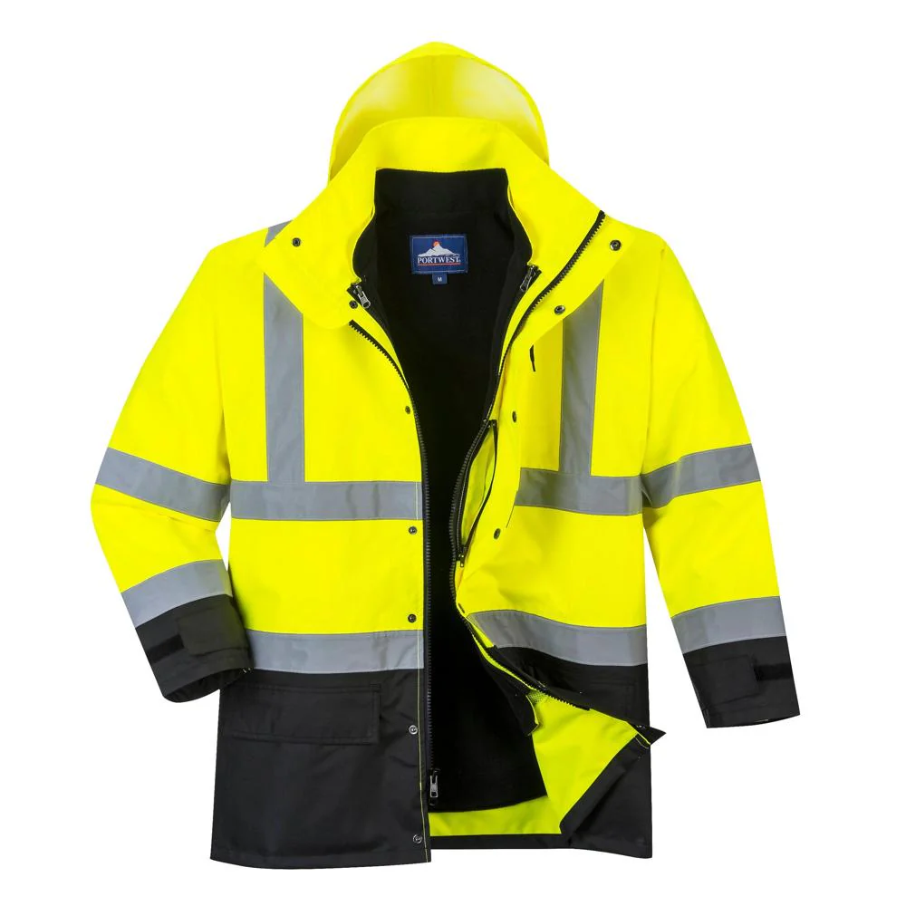 Portwest US768 - Hi-Vis Executive 5-in-1 Jacket (Yellow/Black) - Image 4