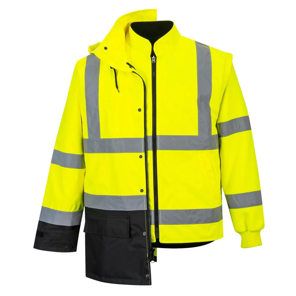 Portwest US768 - Hi-Vis Executive 5-in-1 Jacket (Yellow/Black) - Image 5