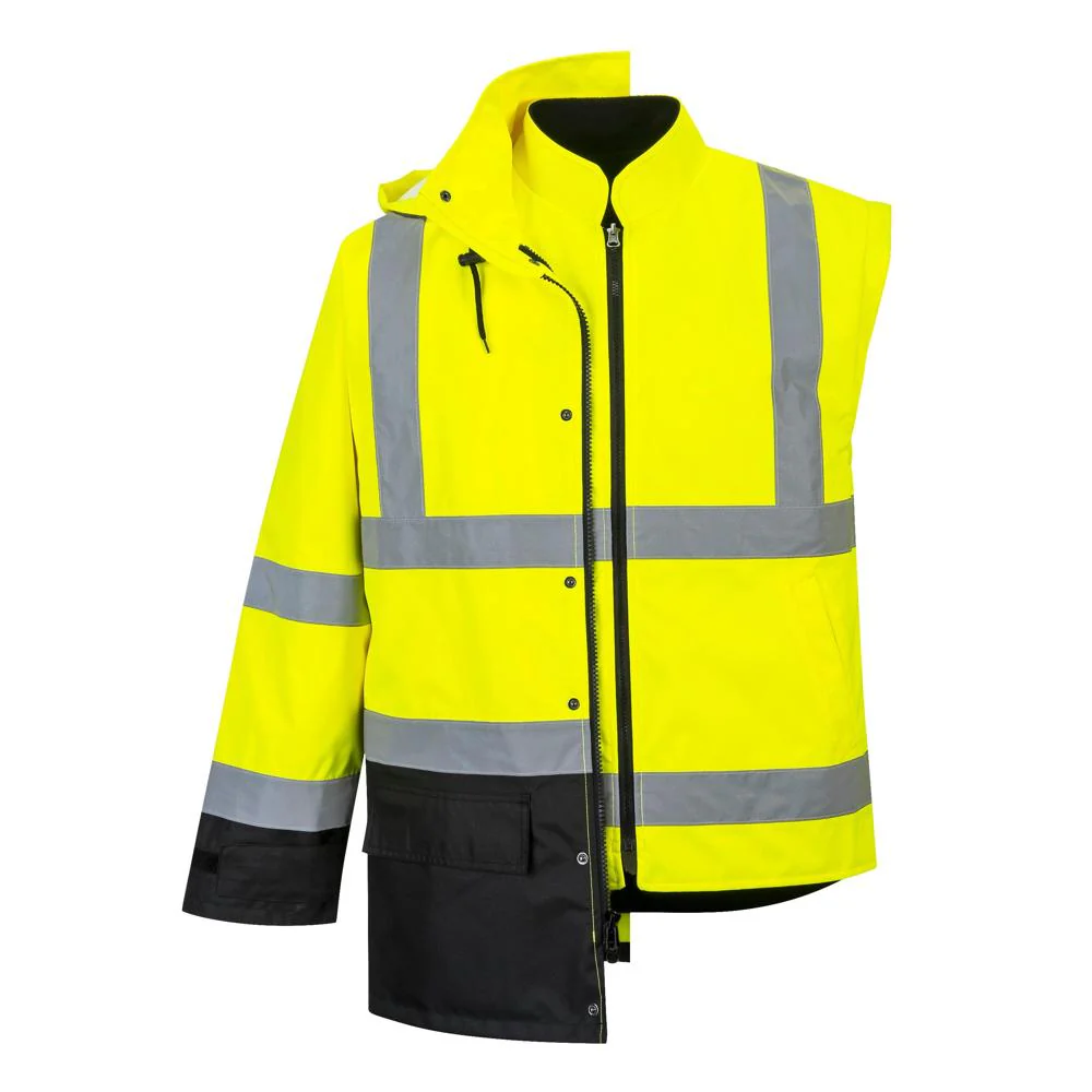 Portwest US768 - Hi-Vis Executive 5-in-1 Jacket (Yellow/Black) - Image 6