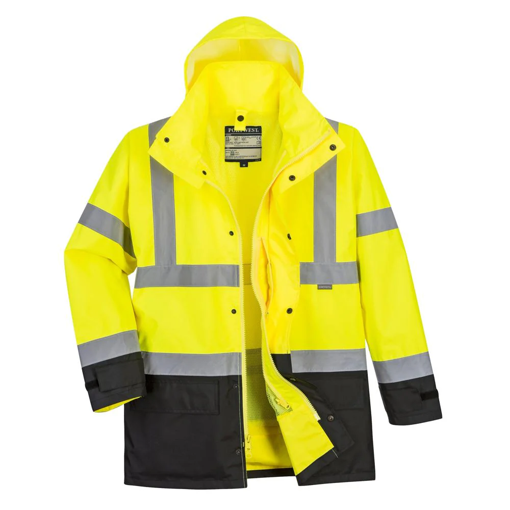 Portwest US768 - Hi-Vis Executive 5-in-1 Jacket (Yellow/Black) - Image 8