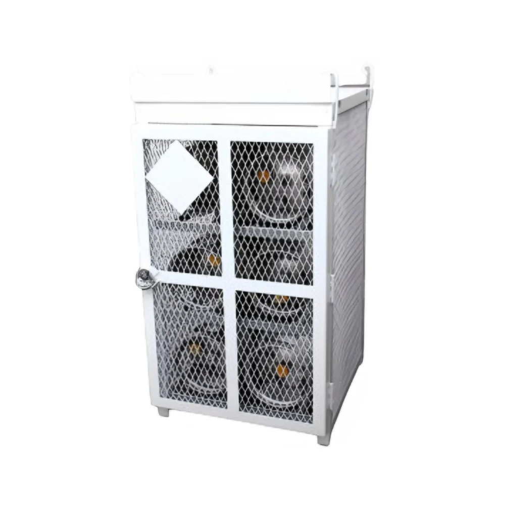 Post Guard 33lb Powder Coated Gas Cylinder Cages (6 Count) | POS-ENC-FE-33-6